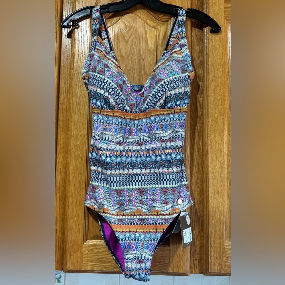 Patterned One Piece Swimsuit